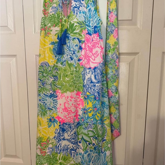 Lilly Pulitzer Margot large dress and matching tie - Picture 2 of 7